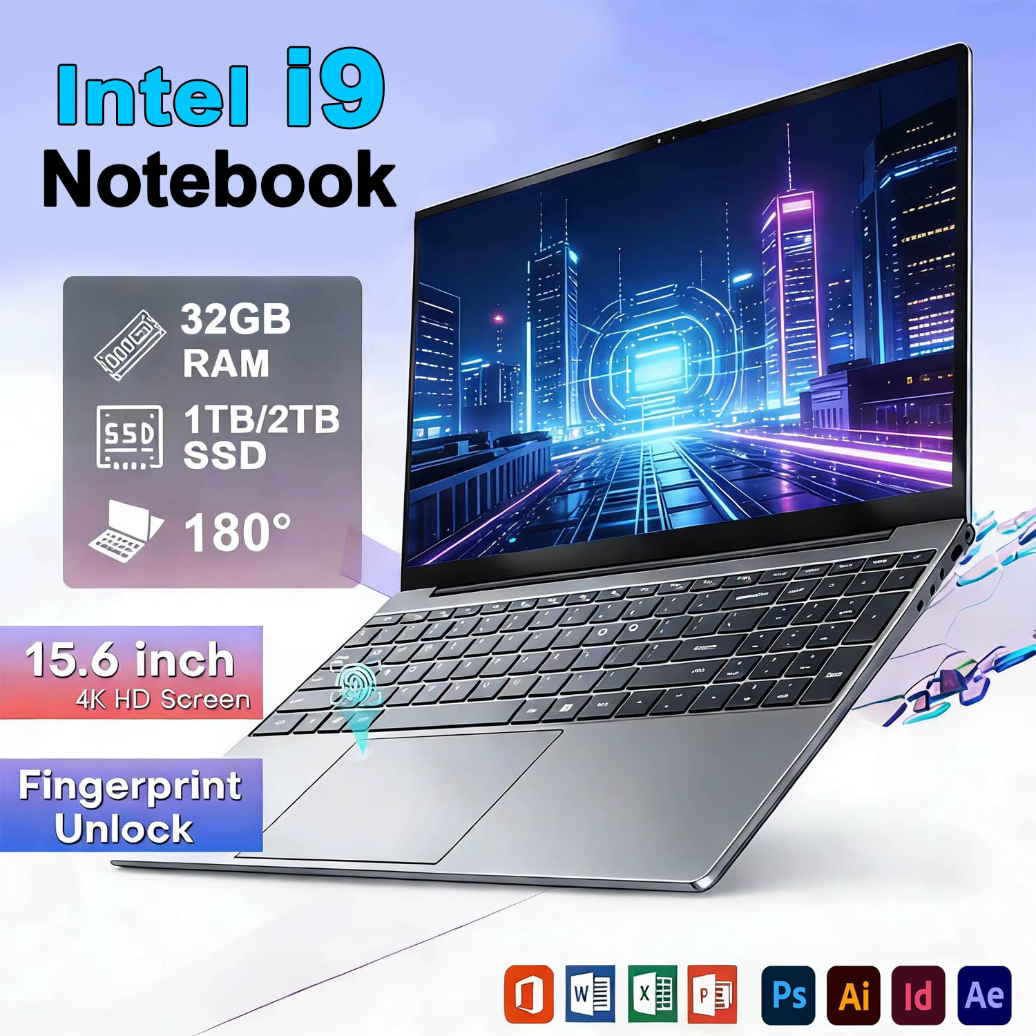 Gaming Keyboard 2026 - 2026 NIEUWE 15.6Inch Draagbare Laptop Intel