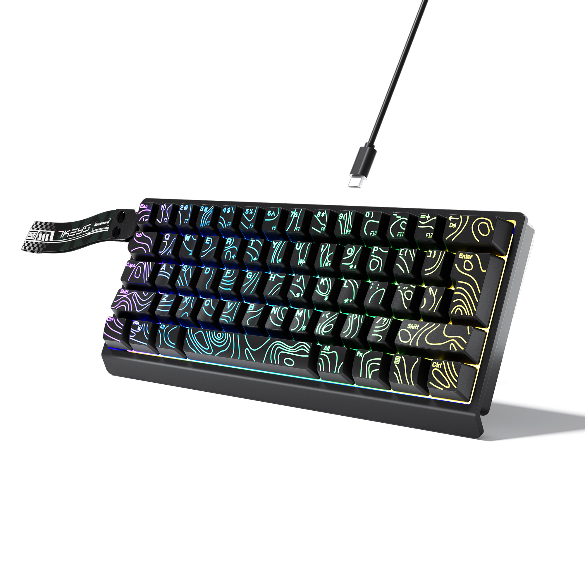 60% compact bedraad toetsenbor - Keyboard Gaming Blue Switch recensie en prijs